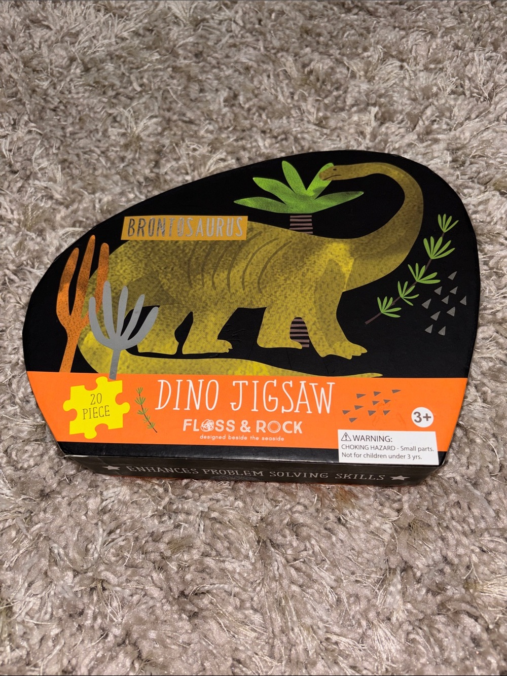 Dinosaur Brontosaurus Jigsaw Puzzle 20 Pieces 15in x 13in Rec Age 3+